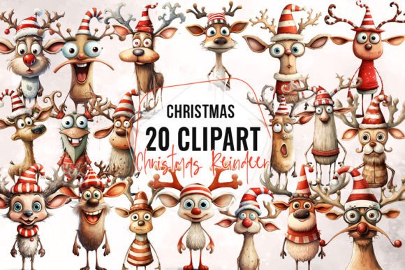 Download Cute Christmas Reindeer Clipart - Premium Resources