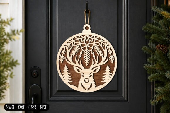 Download Christmas Reindeer Ornament SVG - Christmas reindeer Collection