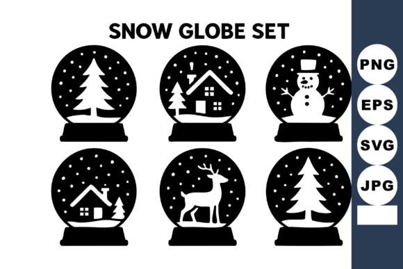 Download Snow Globe Set with Christmas Tree House - Premium Resources